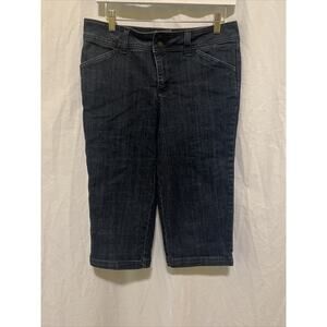 Liz Claiborne Dark Jeans Slim Power Crop Women’s Capris Size 8 Petite Excellent